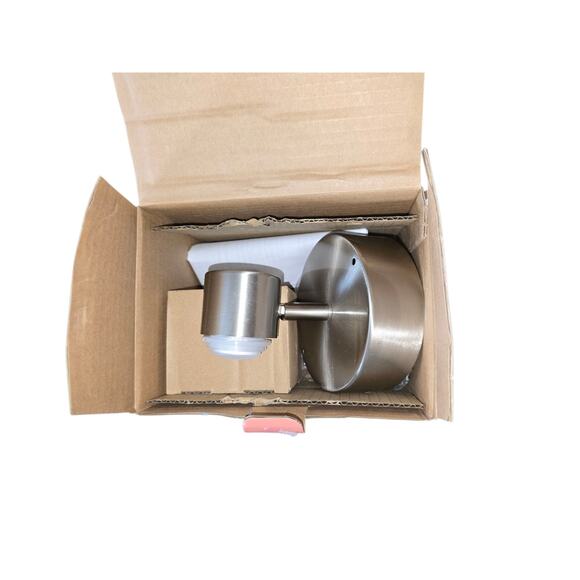 Allen Roth Flush Mount Spotlight  Open Box Brushed Nickel Frosted Shade - Picture 3 of 4